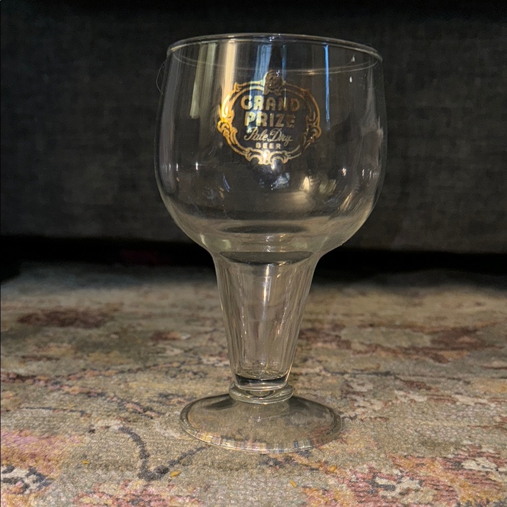 Grand Prize pale dry beer glass